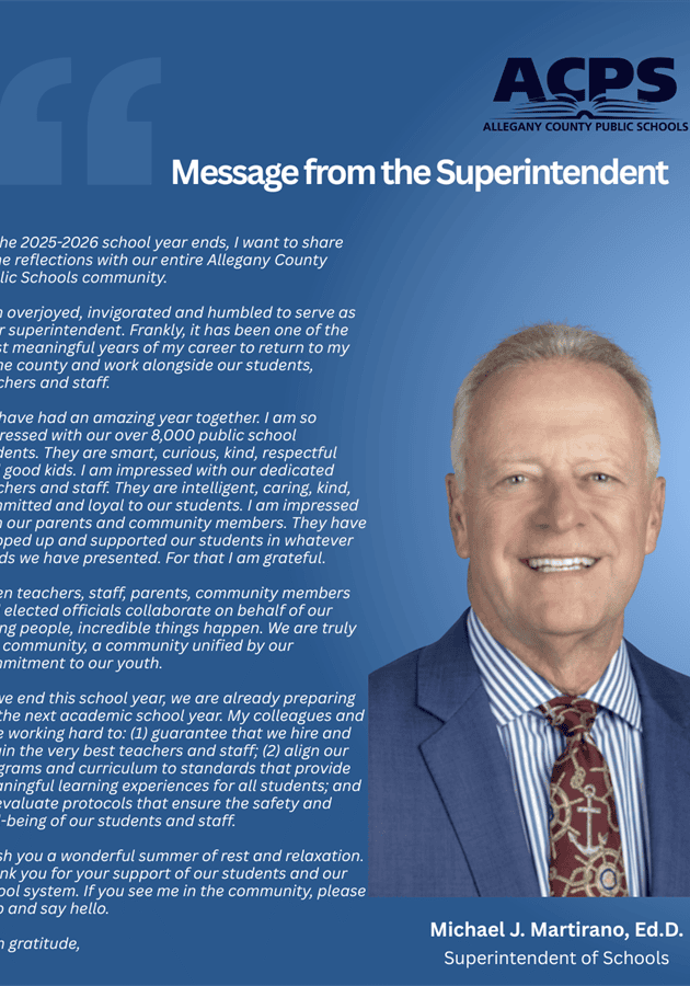 EOY Message from the Superintendent
